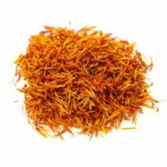 Safflower is one of about fifteen species of Carthamus, and thought to be native to Iran and northwestern India, and possibly Africa . Safflower has been used as an adulterant of the condiment saffron. Medical applications or effects: Antiseptic, expectorant, induces sweating, inhibits tumors, purgative, pneumonic (helpful to the lungs) , stimulates menstruation.