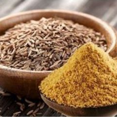 Cumin
(Cuminum cyminum),  annual plant of the parsley family (Apiaceae) and the spice made of its seedlike fruits. Cumin seed is used as a spice for its distinctive flavor and aroma